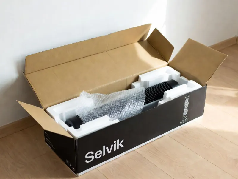 Selvik appliance safely packed in its box